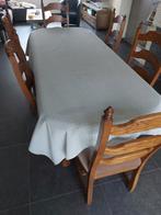 Eettafel met 6 stoeleneiken tafel en stoelen, Huis en Inrichting, Complete eetkamers, Gebruikt, Ophalen of Verzenden, Landelijke