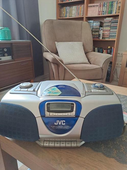Radio-cd-cassetterecorder JVC, Audio, Tv en Foto, Radio's, Zo goed als nieuw, Radio, Ophalen