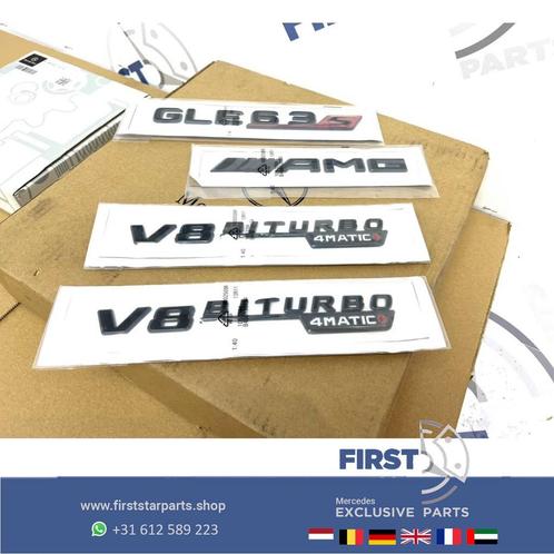 W166 W167 C167 V167 W292 GLE63S AMG LOGO SET GLE 63 S ZWART, Auto-onderdelen, Carrosserie, Mercedes-Benz, Gebruikt, Ophalen of Verzenden