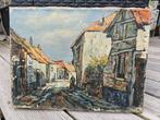 Huile sur toile "Village", Ophalen
