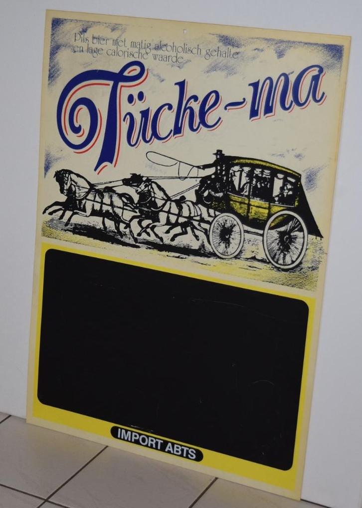 Import Abts Tücke - Ma / Hard plastic zeer oud reclamebord, Verzamelen, Biermerken, Gebruikt, Reclamebord, Plaat of Schild, Overige merken