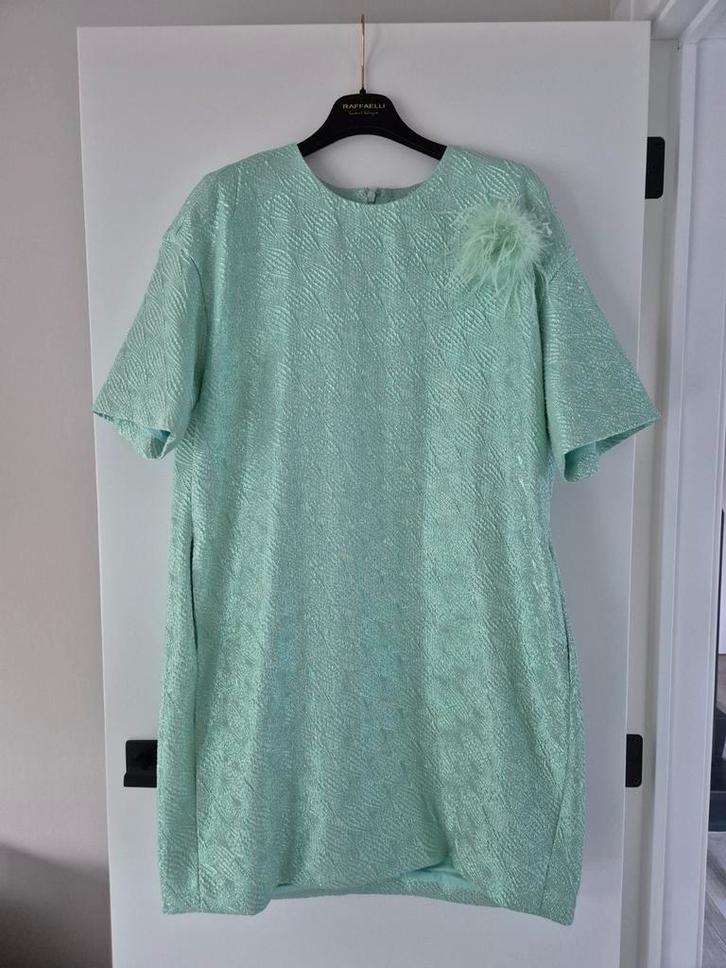 Linea Raffaelli feestjurk 44 muntgroen, Kleding | Dames, Gelegenheidskleding, Zo goed als nieuw, Overige typen, Maat 42/44 (L)