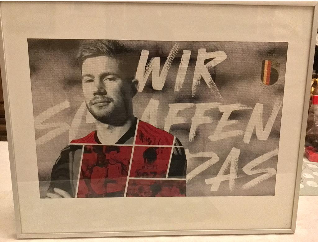 Cadre Red Devils De Bruyne ou Lukaku, Collections, Articles de Sport & Football, Enlèvement ou Envoi