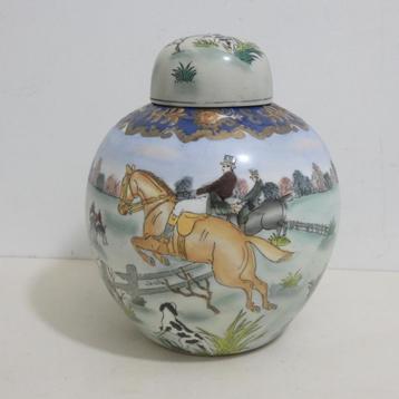 Chinese handgeschilderde gember pot [698] beschikbaar voor biedingen