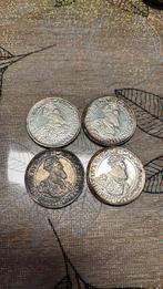 Lot de 4 pièces Argent - 5 ECU Belgique 1987 - Charles Quint, Timbres & Monnaies, Enlèvement ou Envoi, Métal, Argent