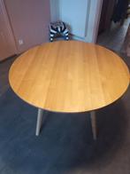 licht houten ronde tafel 110cm, Huis en Inrichting, Ophalen, Zo goed als nieuw