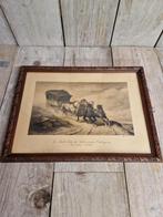 Vintage werk "Postkoets v d Ardennen", Ophalen of Verzenden