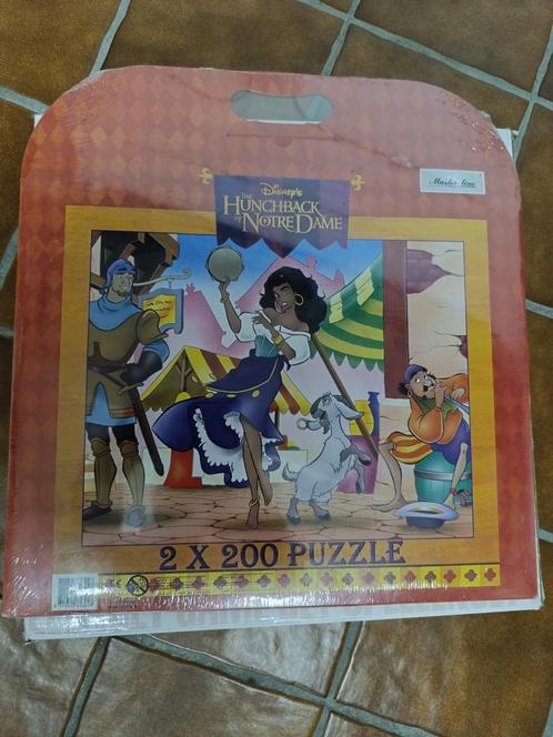 2 kinderpuzzels klokkenluider van de notre dame 200 stukjes, Kinderen en Baby's, Speelgoed | Kinderpuzzels, Nieuw, Meer dan 50 stukjes