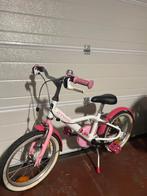 Kinderfiets (16) roze, Ophalen, B-Twin, 16 inch, Handrem
