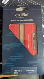 CRUCIAL Ballistix 16gb DDR4 (2x8gb) 3600mhz red, Computers en Software, RAM geheugen, Ophalen, DDR4, Desktop