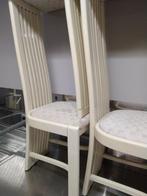 6 witte stoelen, Huis en Inrichting, Stoelen, Hout, Vijf, Zes of meer stoelen, Wit, Gebruikt
