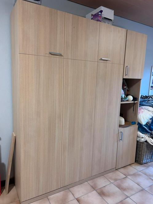 Opklapbed met kast de bed 190*140, Huis en Inrichting, Slaapkamer | Bedden, Zo goed als nieuw, Ophalen