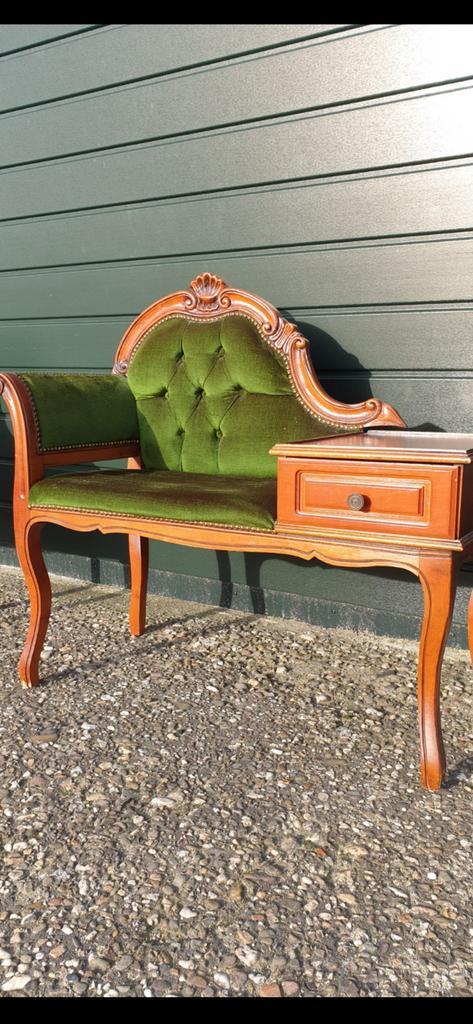 Telefoon bankje, Antiek en Kunst, Antiek | Meubels | Stoelen en Sofa's, Ophalen