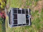 Zwarte ibc-tank van 1000 liter. Gestanste bovenzijde, Ophalen, Zo goed als nieuw