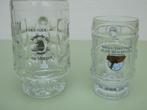 Twee bierpullen bierglazen, Verzamelen, Glas en Drinkglazen, Nieuw, Ophalen of Verzenden, Bierglas