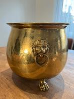 Très joli vieux cache pot tête de lion poinçonné à voir, Antiquités & Art, Antiquités | Bronze & Cuivre