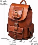 Sac à dos en cuir véritable | 25L | LIVRAISON GRATUITE, Neuf, Autres marques, -, JAALD