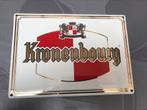 Kronenbourg emaillerie Belge reclamebord, Verzamelen, Biermerken, Ophalen of Verzenden, Gebruikt, Reclamebord, Plaat of Schild
