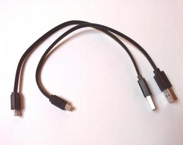 Lot de 2 câbles de chargement USB A 2.0 vers micro USB B beschikbaar voor biedingen