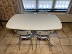 Keukentafel met 4 formica stoelen., Gebruikt, Ophalen of Verzenden