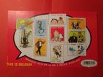 Vel 10 postzegels - In het land van de stripboeken - Tintin, Frankeerzegel, Ophalen of Verzenden, Postfris, Postfris