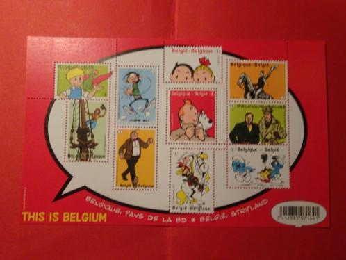 Vel 10 postzegels - In het land van de stripboeken - Tintin, Postzegels en Munten, Postzegels | Europa | België, Postfris, Frankeerzegel