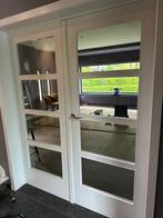 Dubbele binnendeuren met glas in perfecte staat!, Bricolage & Construction, 200 à 215 cm, Verre, Utilisé, Enlèvement ou Envoi
