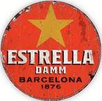 Metalen reclamebord Estrella Damm - retro vintage mancave, Verzamelen, Ophalen of Verzenden, Nieuw, Reclamebord, Plaat of Schild