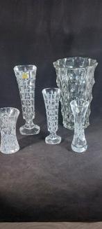 Lot 5 kristallen vazen, Antiek en Kunst, Ophalen of Verzenden