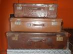 3 RETRO KOFFERS=73.40CMX44CM=30EUR;59CMX35CM=25EUR,54CMC35CM, Hobby en Vrije tijd, Ophalen, Gebruikt