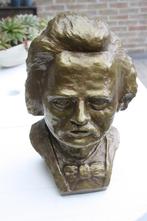Buste van componist Edvard Grieg in gips, Antiek en Kunst, Curiosa en Brocante, Ophalen