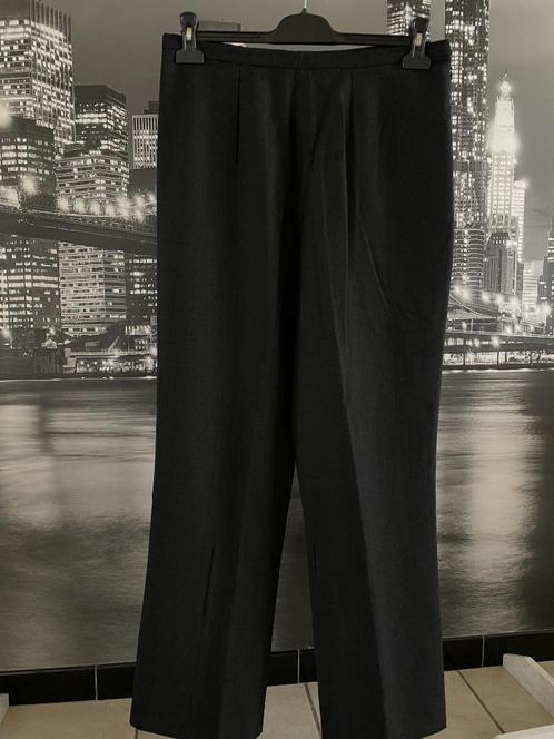elegante lange broek - Anne Belin - 42 - antraciet, Kleding | Dames, Broeken en Pantalons, Zo goed als nieuw, Maat 42/44 (L), Zwart