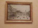 Houtskooltekening San Marcoplein Venetië, gesigneerd, Minder dan 50 cm, Ophalen of Verzenden, Zo goed als nieuw, Minder dan 50 cm