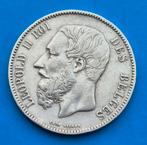 5 Francs.  1875   Leopold ll, Postzegels en Munten, Munten | België, Zilver, Ophalen of Verzenden, Losse munt, Zilver