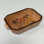 Plat à four vintage en céramique 1970 avec imprimé floral, Antiquités & Art, Enlèvement ou Envoi