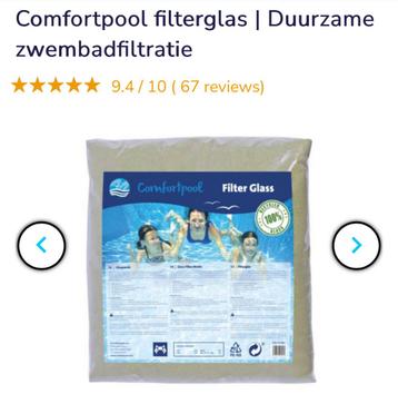 Filterglas voor zwembad 100kg beschikbaar voor biedingen