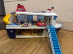 Bateau playmobil avec accessoires et boite de rangement, Enlèvement ou Envoi, Comme neuf