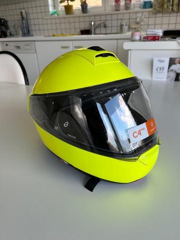 Schuberth C4 Fluo motorhelm., Motoren, Overige merken, M, Systeemhelm, Dames