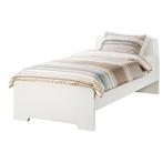 IKEA ASKVOLL cadre de lit + sommier à lattes, blanc, 90x200, Huis en Inrichting, Ophalen, 90 cm, Eenpersoons, Wit