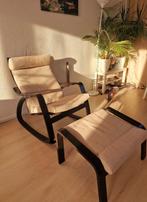 Ikea Poang relax Schommelstoel + voetenbank, Ophalen, Zo goed als nieuw, Hout, Relax Schommelstoel + voetenbank