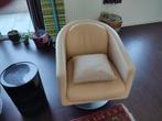 Salon 3 zit en 2x 1 zit merk Natuzzi beige leder relax, Ophalen, Gebruikt, Leer