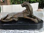 bronzen art sculptuur panter poema jaquar abstract, Antiek en Kunst, Ophalen of Verzenden