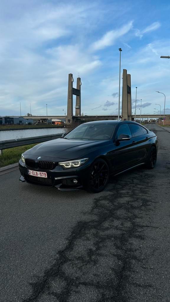 BMW F36 440i LCI, Auto's, BMW, Particulier, 4 Reeks Gran Coupé, Achteruitrijcamera, Benzine, Coupé, Automaat, Blauw, Zwart, Alcantara