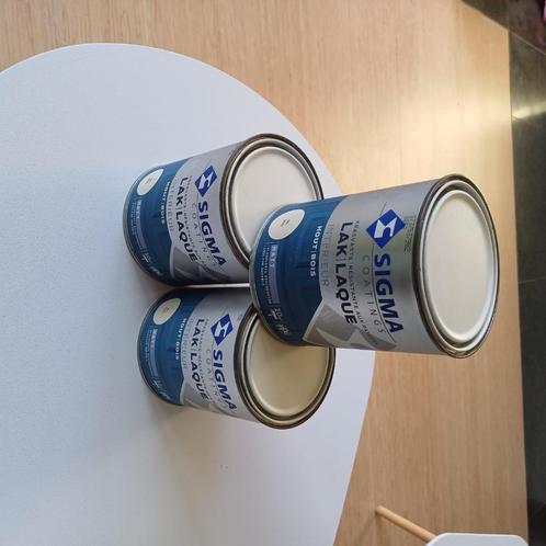 Sigma lak hout 3 x 750 ml, Doe-het-zelf en Bouw, Verf, Beits en Lak, Nieuw, Lak, Minder dan 5 liter, Wit, Ophalen of Verzenden