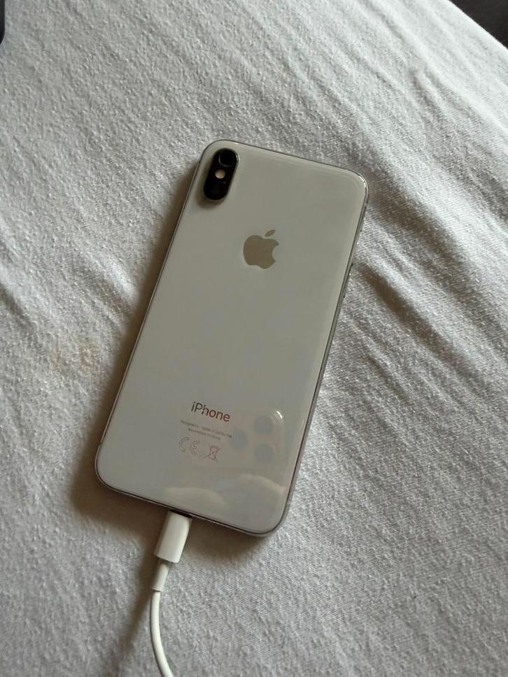 iPhone X, Télécoms, Téléphonie mobile | Apple iPhone, Utilisé, 256 GB, Sans abonnement, Sans simlock, iPhone X, Argent, Enlèvement