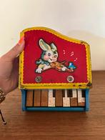 Oud blikken speelgoed - piano / Konijntje, Antiek en Kunst, Ophalen of Verzenden