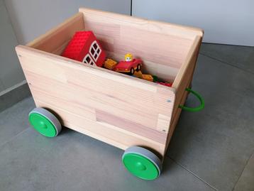 Opbergbox Flisat in hout met wieltjes beschikbaar voor biedingen