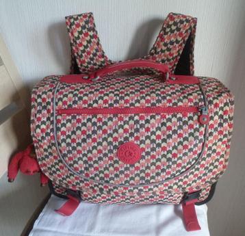 Kipling veelkleurige boekentas tussen 6 en 12 jaar oud + aap beschikbaar voor biedingen