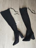 Black Long heeled boots faux suede leather, Kleding | Dames, Schoenen, Ophalen of Verzenden, Nieuw, Zwart, Hoge laarzen