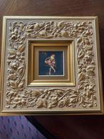 Miniatuur schilderij met vergulde kader, Antiek en Kunst, Ophalen